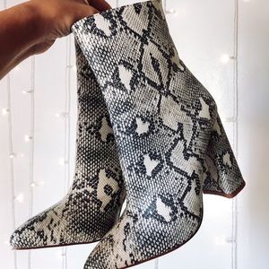 PLT Snakeskin booties